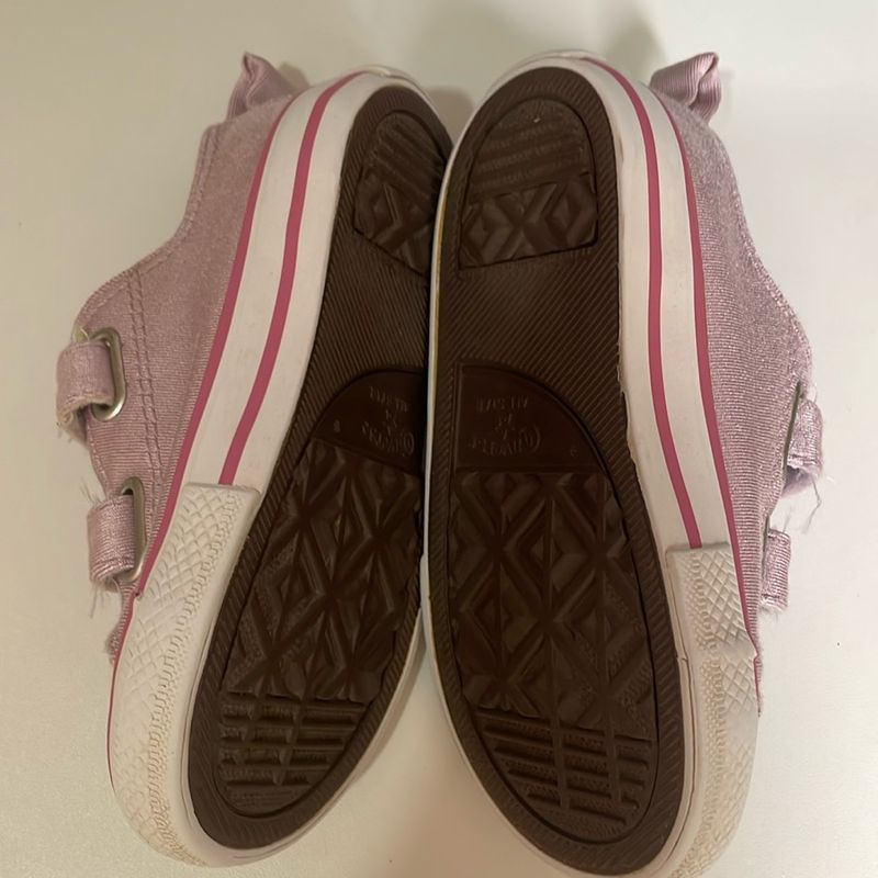 Converse rosa outlet metalico