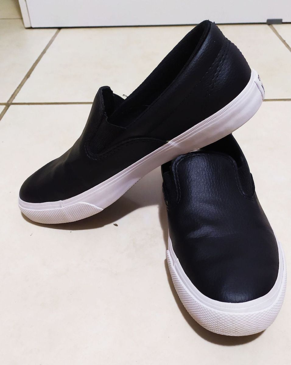 converse slip on couro