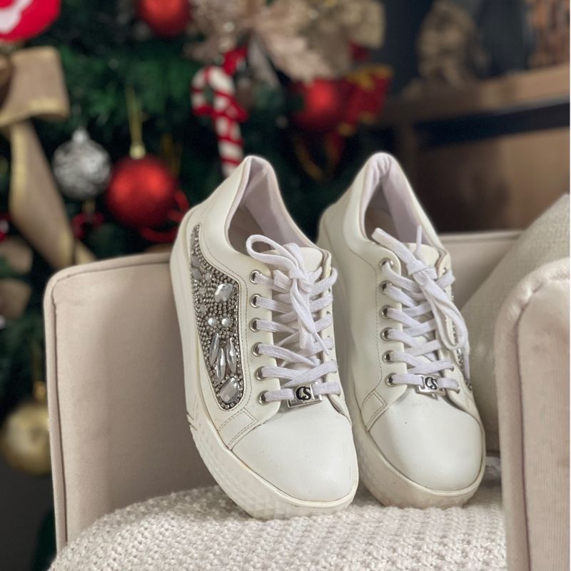 tênis branco sapatenis carmen steffens feminino