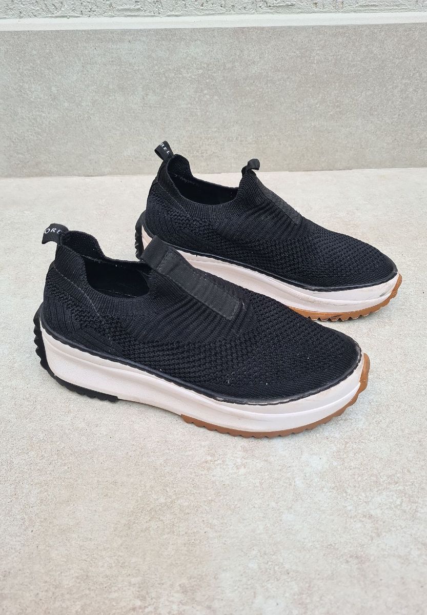 T nis Slip On Flatform Preto T nis Feminino Corello Usado
