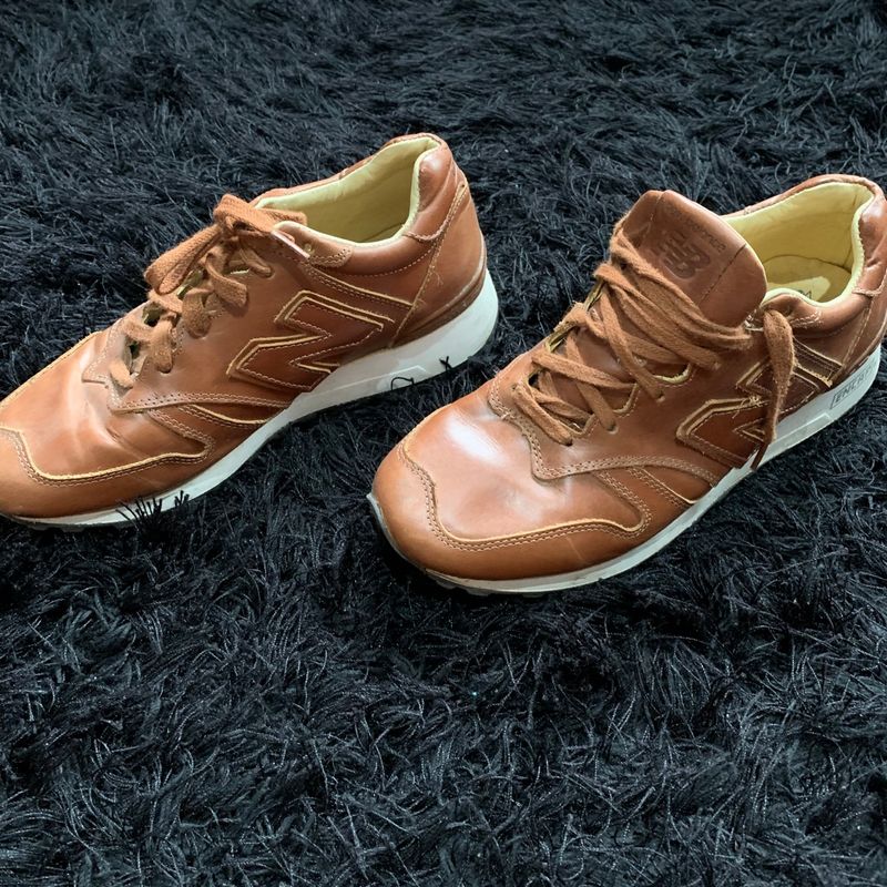 Tênis new balance hot sale 1300 couro marrom