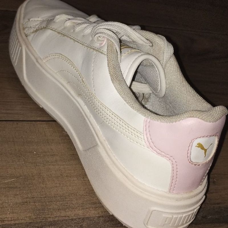 Tênis Puma Karmen L Feminino Branco e Rosa Branco