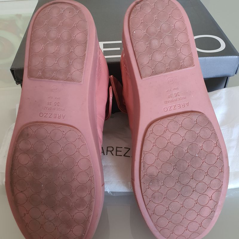 T nis Couro Verniz Rosa La o Arezzo T nis Feminino Arezzo Usado