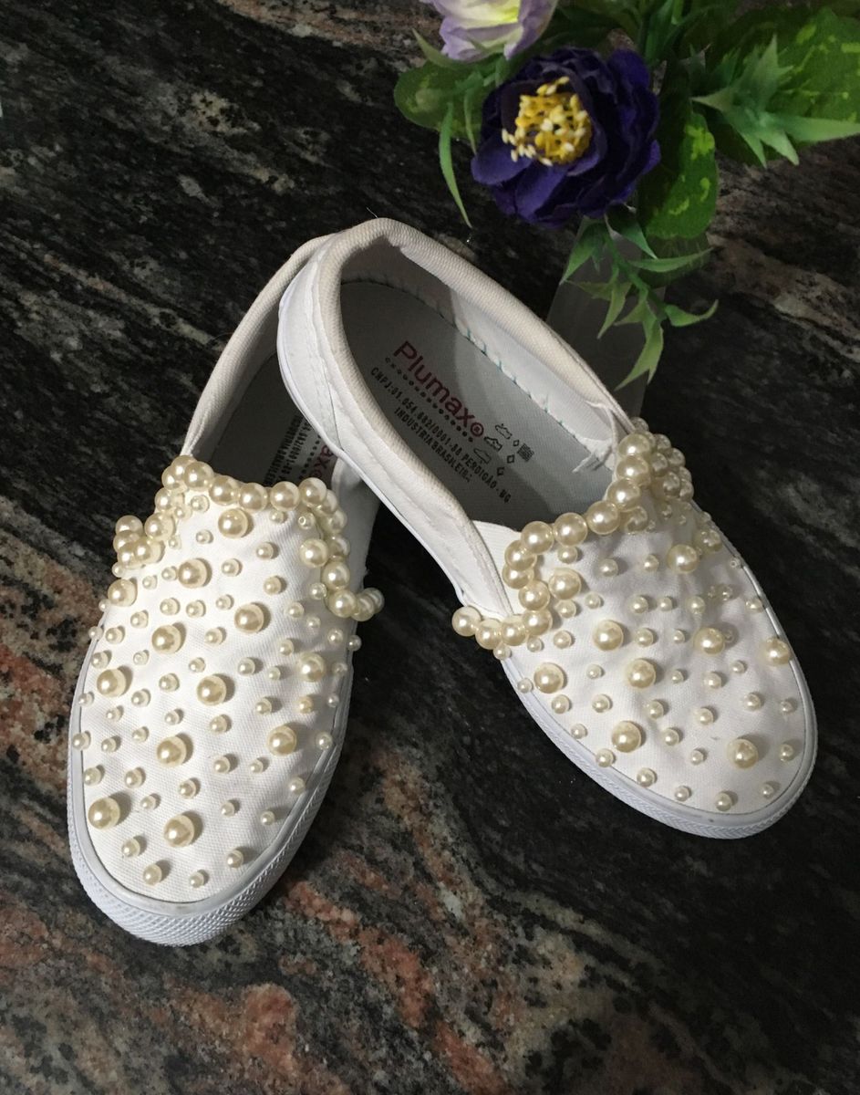 tenis customizado com perola