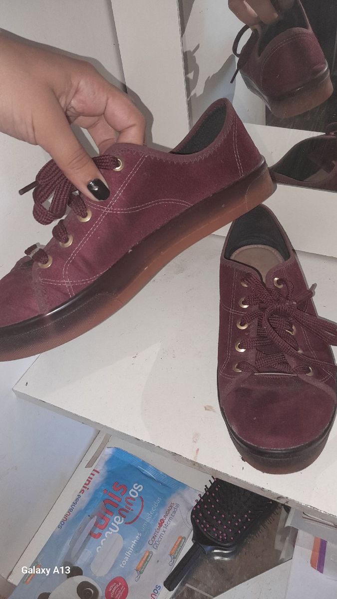 Tenis discount moleca bordo