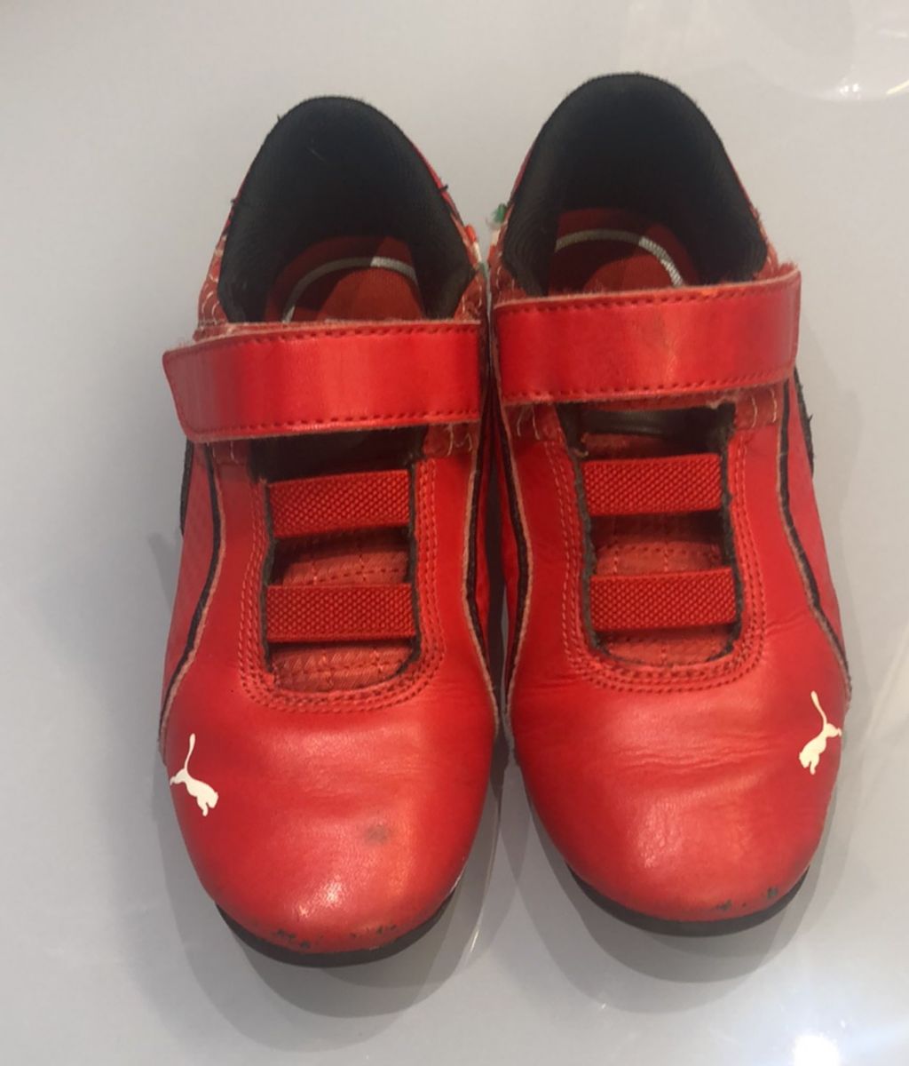 tenis puma ferrari vermelho infantil