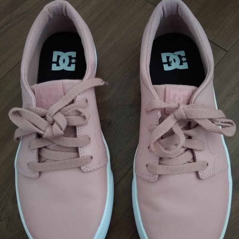 T nis Dc em Couro Rosa T nis Feminino Dc Shoes Nunca Usado