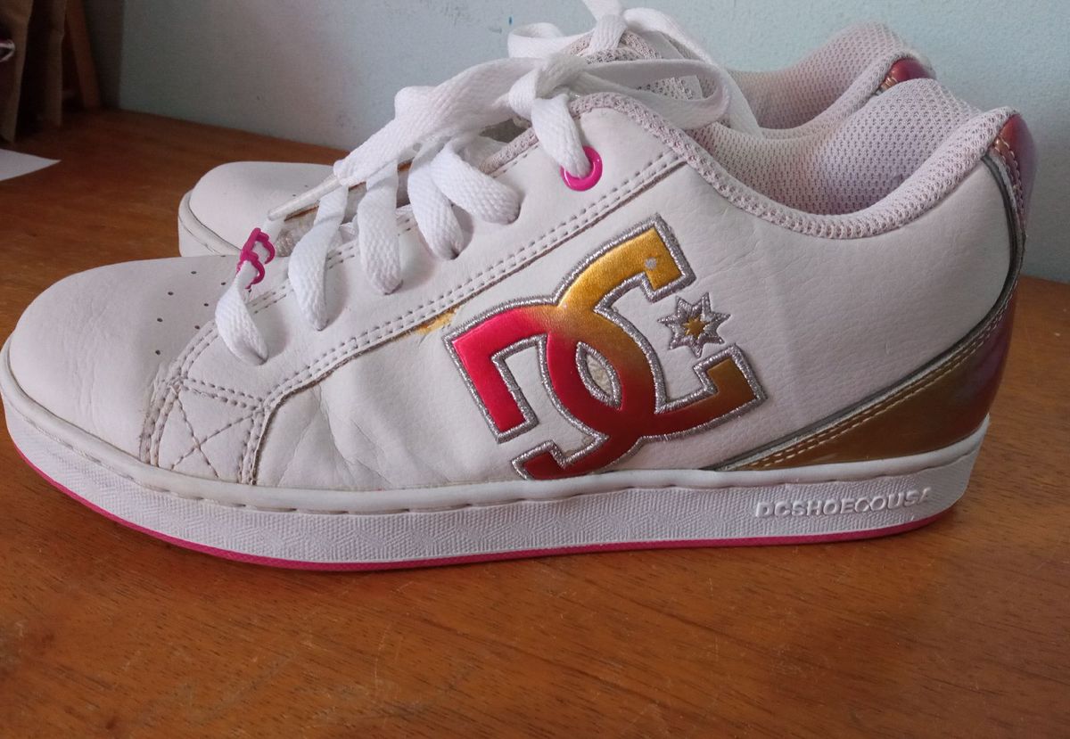 Tenis dc feminino store branco