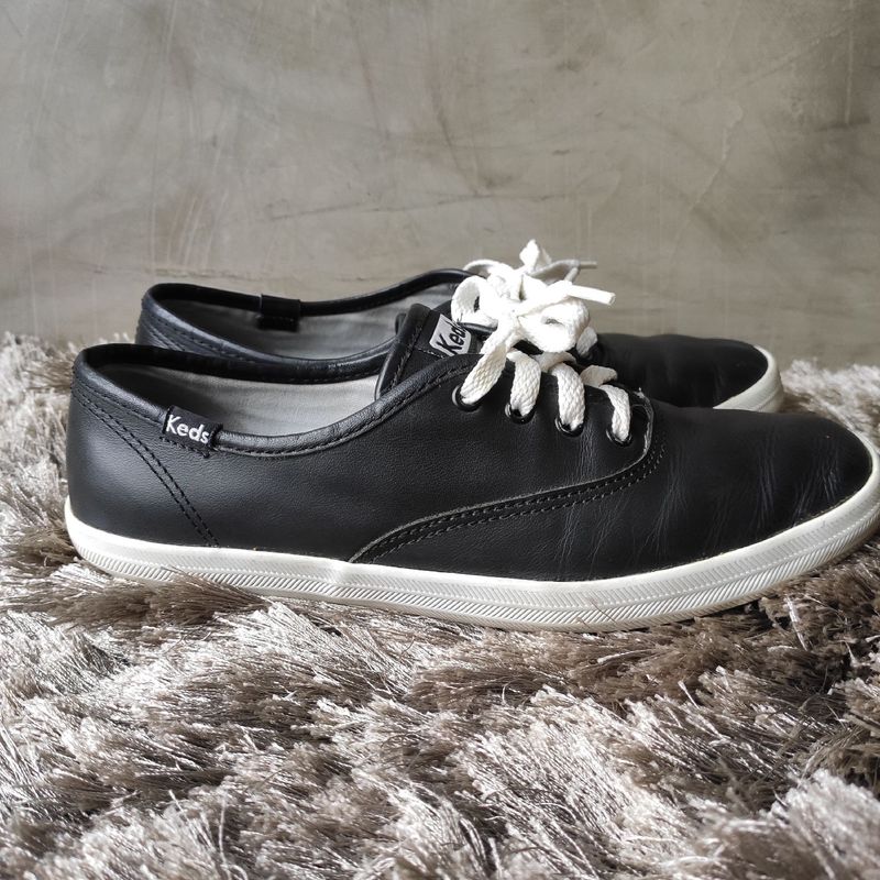 Keds couro hot sale preto