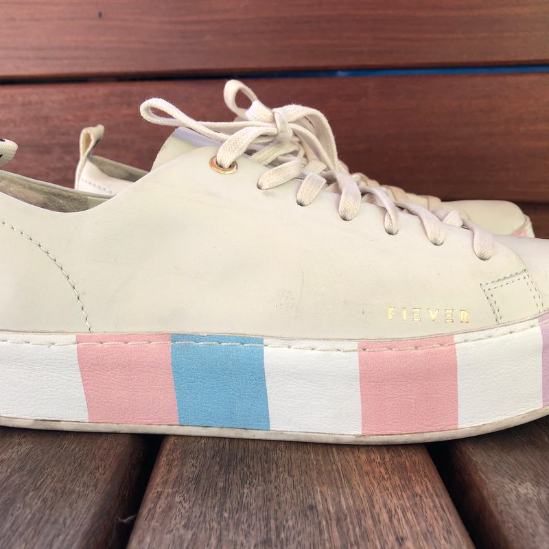 Tenis de Couro Sola Alta Multicolor T nis Feminino Fiever Usado 42904195 enjoei