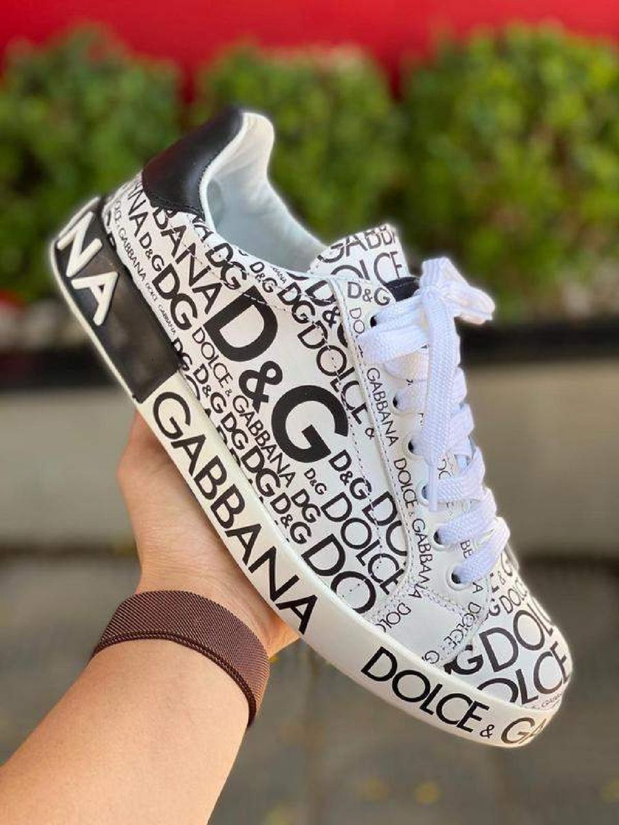 tenis dolce gabbana preto e branco