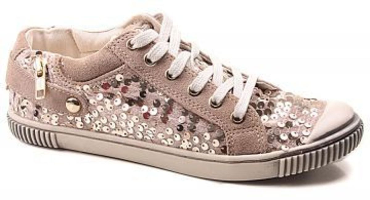 tenis dourado bottero