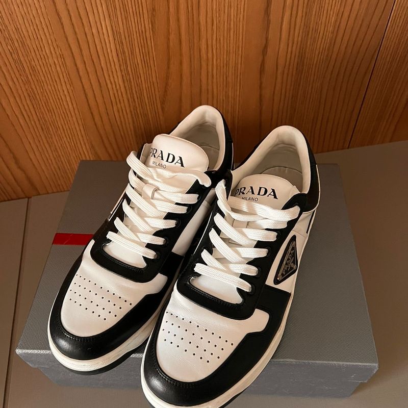 Tênis Downtown em Couro Tamanho 40/41 Marca Prada Tênis