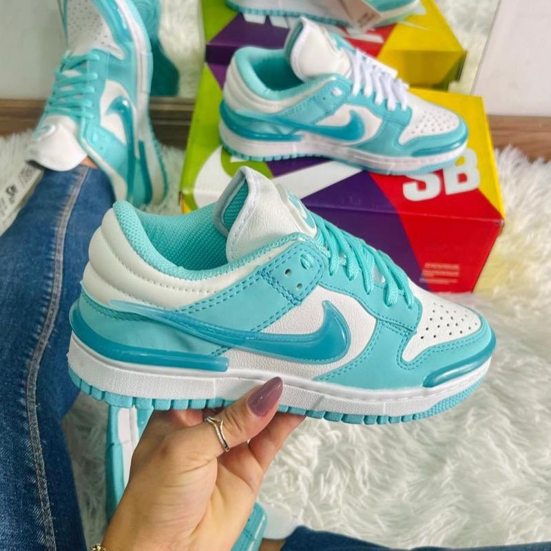 Tenis Dunk Low Sb Verde Agua Azul 37 Nike Nunca Usado 103935803 enjoei