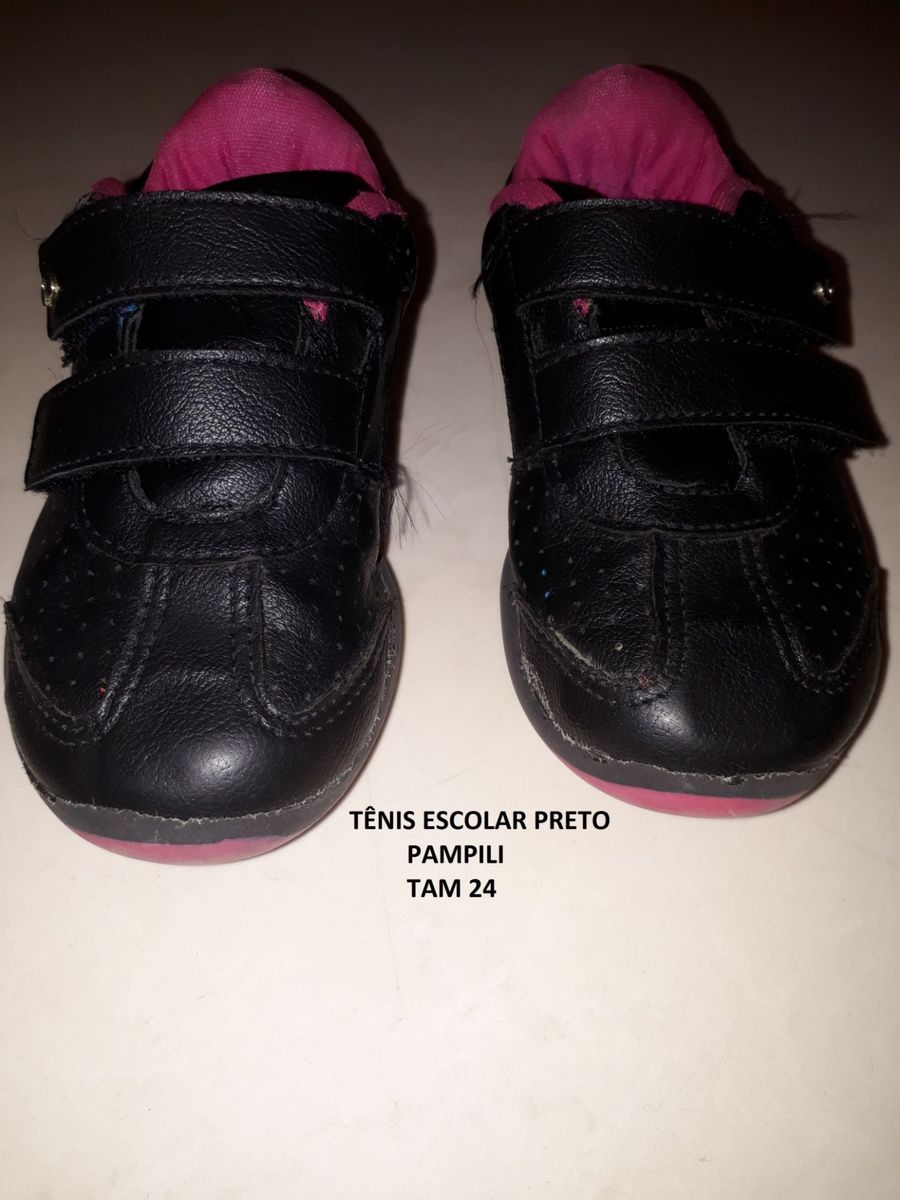 tenis escolar preto pampili