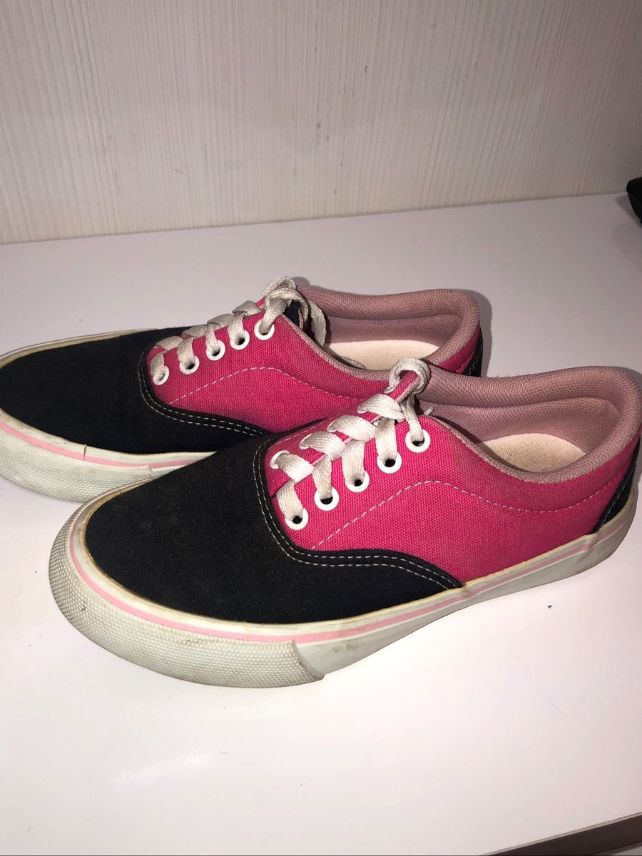 vans preto e rosa