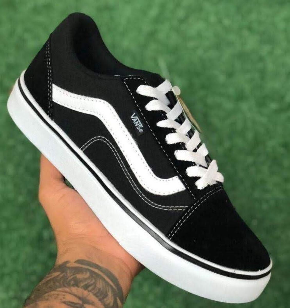 vans quadriculado sem cadarço