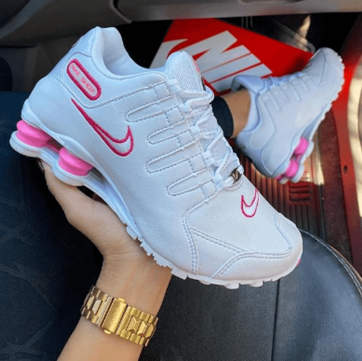 Tenis Feminino Molas Branco E Rosa Todos Os Tamanhos Nikes T Nis Feminino Nikes Nunca