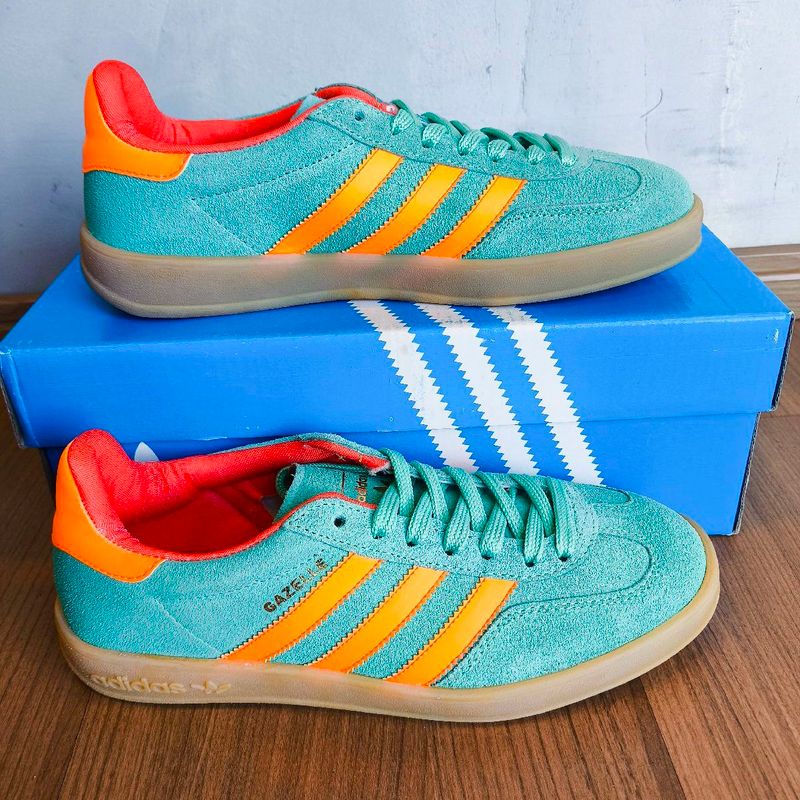 adidas GAZELLE ティファニーカラー　29㎝ Tênis Feminino Adidas Gazelle 37 Original Tiffany Orange Macio