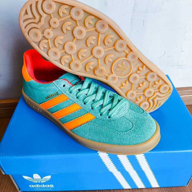 adidas GAZELLE ティファニーカラー　29㎝ Tênis Feminino Adidas Gazelle 37 Original Tiffany Orange Macio