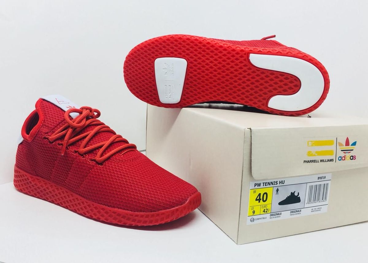 tenis adidas pharrell williams vermelho