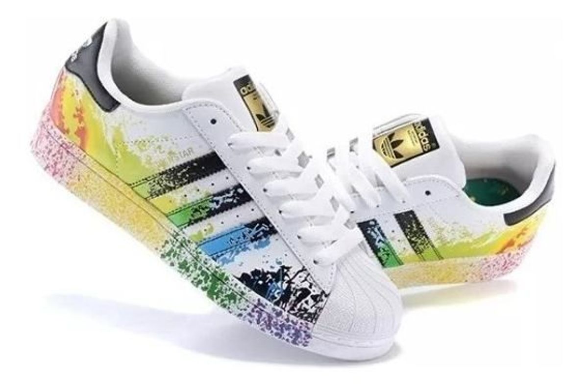 adidas superstar colorido