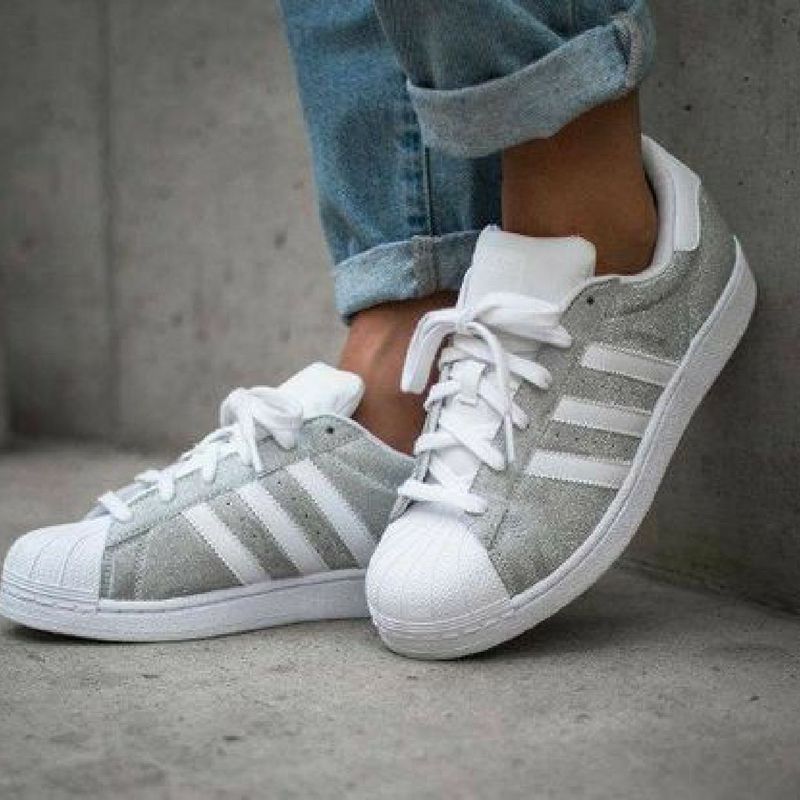 Adidas superstar branco com 2024 prata