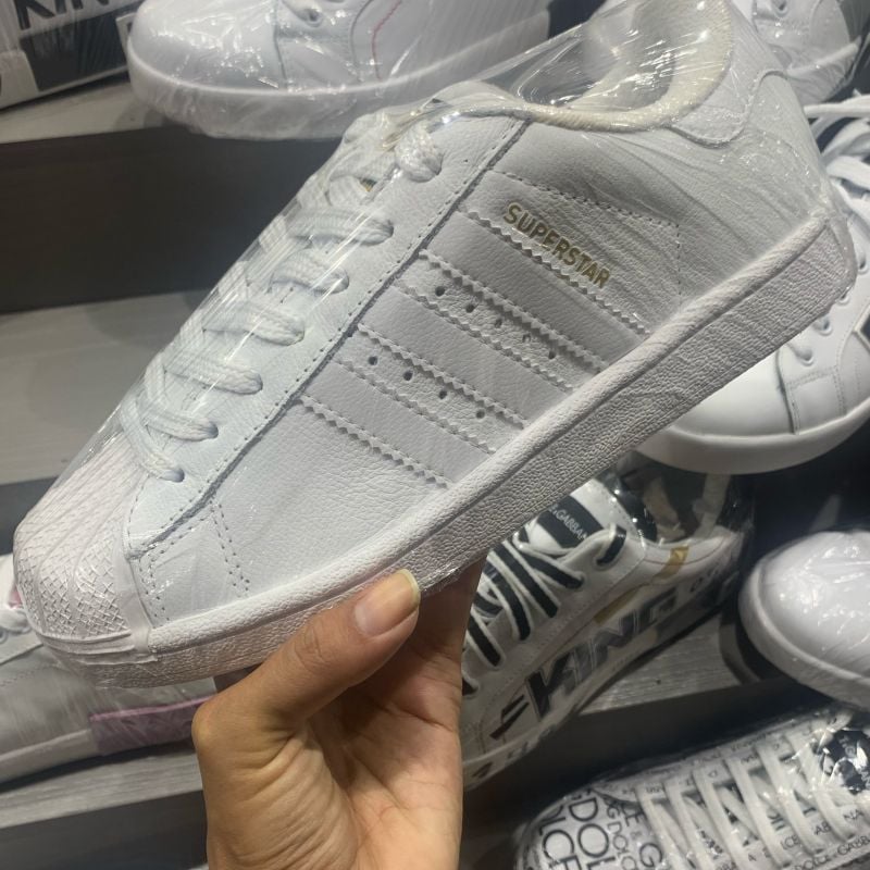 Tênis Adidas Superstar Couro Branco Original - BIJL1