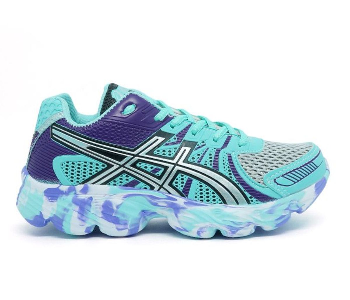 tenis asics verde agua