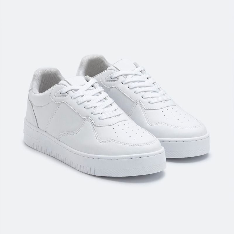 Tenis feminino branco fashion baixo