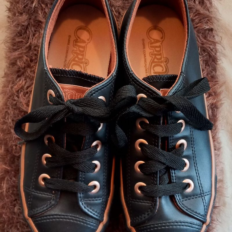 tenis capricho tenis plataforma todo preto