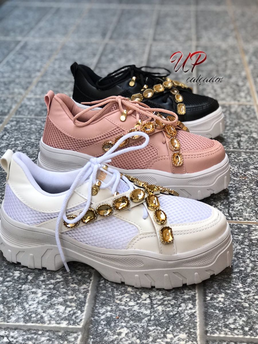 tenis gucci com strass