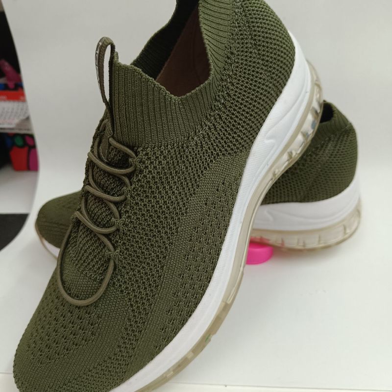 Sem Cadarço Tenis Casual Verde Tênis Feminino Modare Ultra