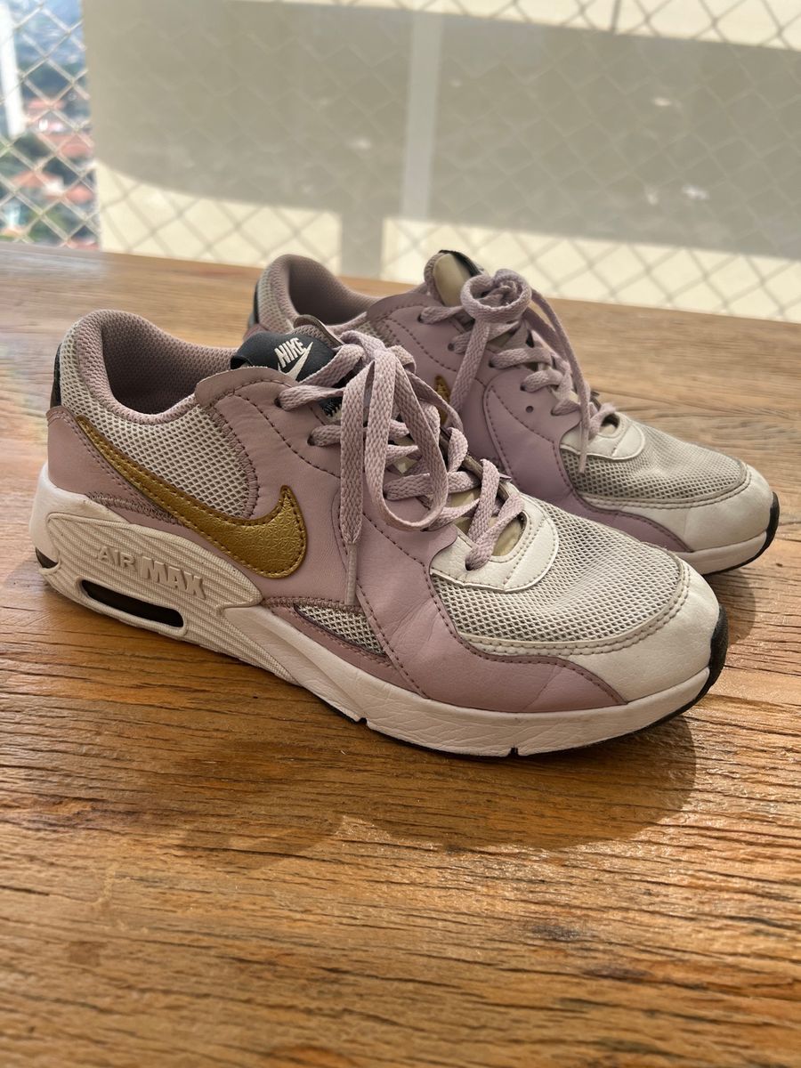 Nike air max dourado hot sale feminino