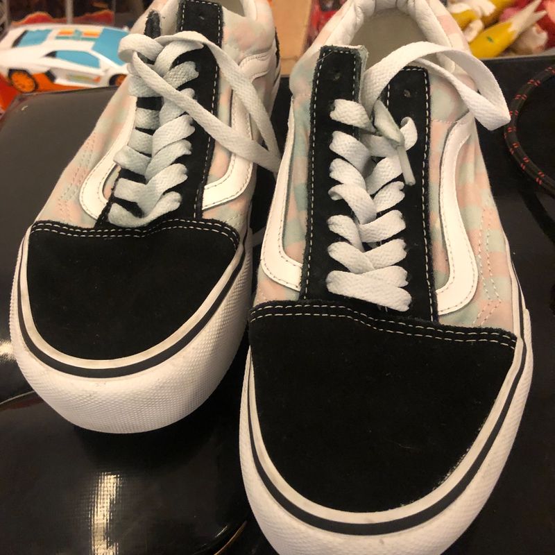 Tenis vans hotsell quadriculado rosa