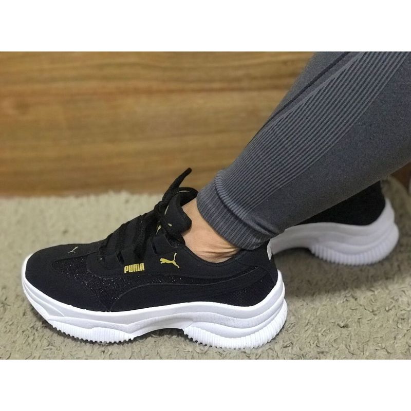 Tenis preto hot sale esportivo feminino