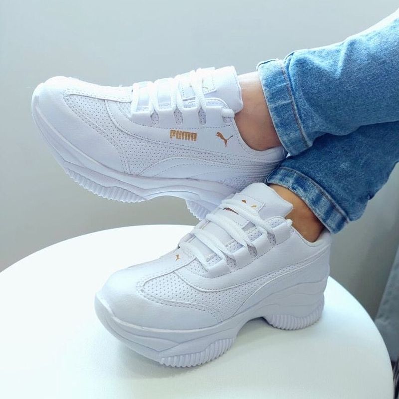 Tenis Feminino Puma Branco, Detalhe Na Lateral, Casual, Academia Puma  Caminhada Promoção Imperdível | Tênis Feminino Usado 90536155 | enjoei