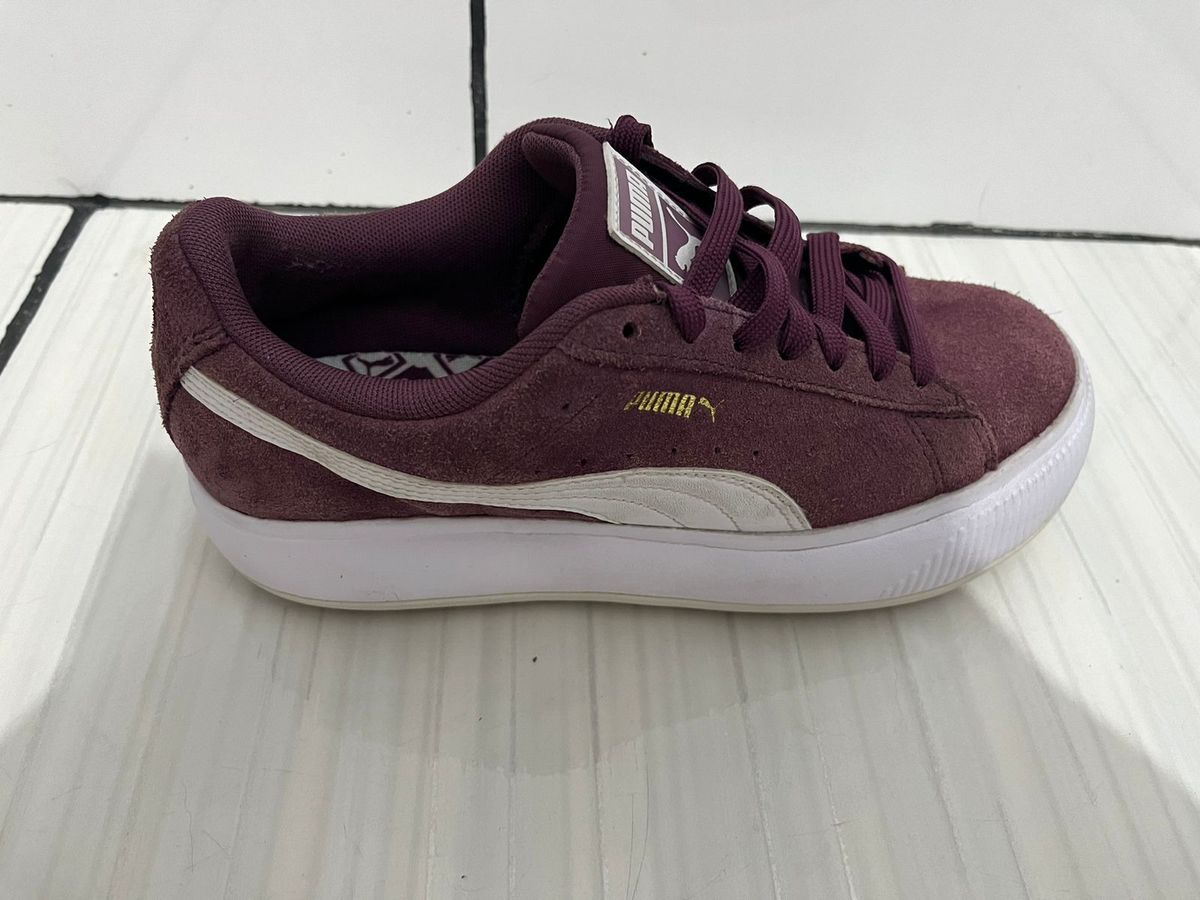 Tenis puma shop suede feminino vinho