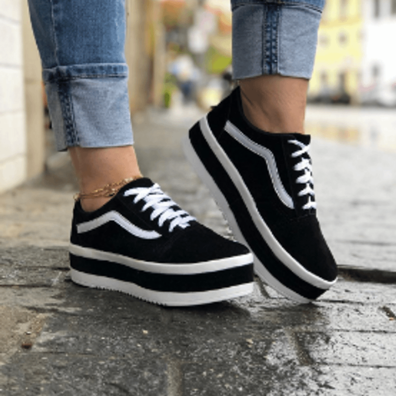 Tênis Vans Plataforma Branco | Tênis Feminino Vans Usado 93936923 | enjoei