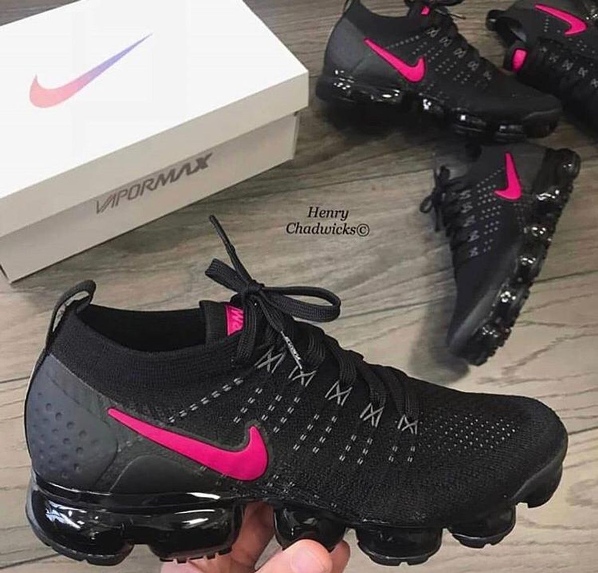 Tênis Feminino Vapor Max Preto e Rosa | Tênis Feminino Nike Nunca Usado ...