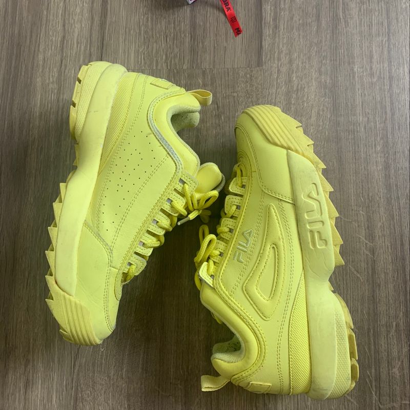 Tênis Fila Amarelo Disruptor Tênis Feminino Fila Usado 98971342