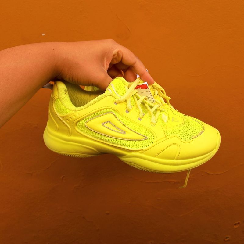 Tênis Fila Attrek Verde Neon Fluorescente Tamanho 34 Tênis