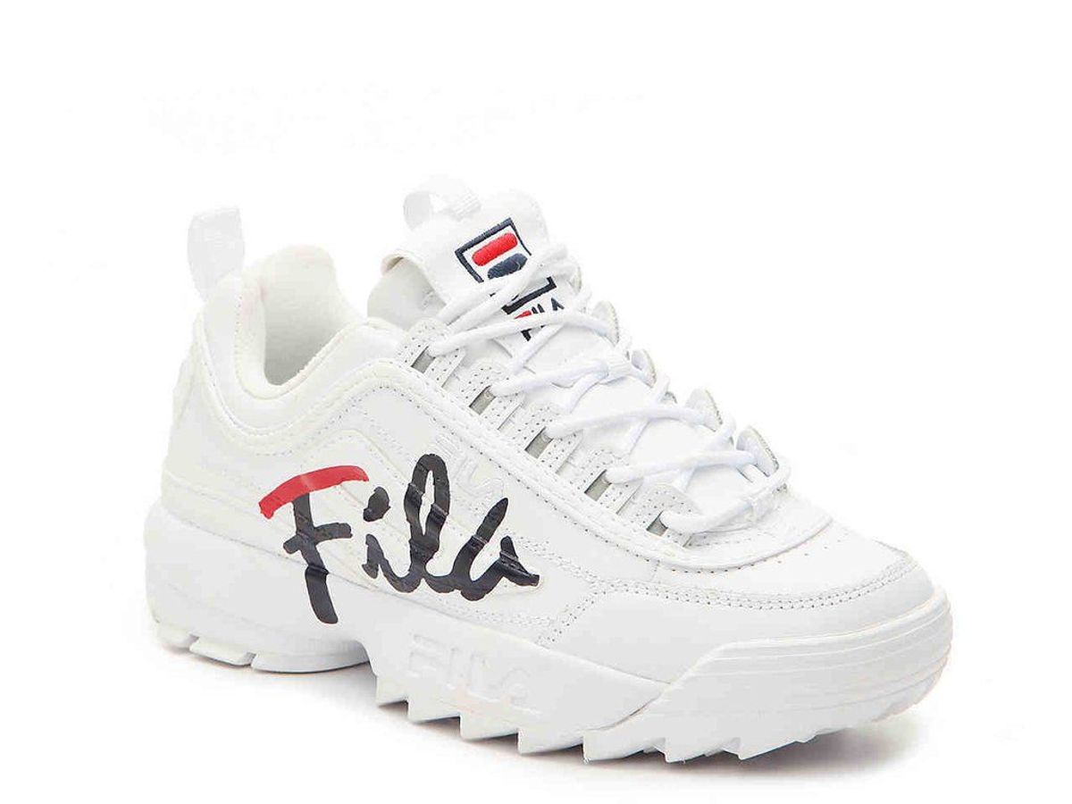 tenis branco escrito