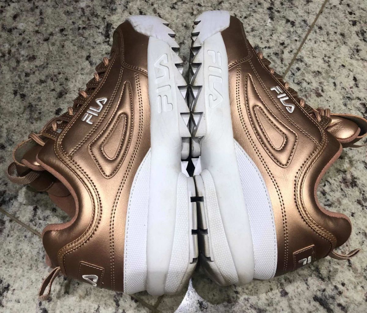 Fila tenis shops rose gold