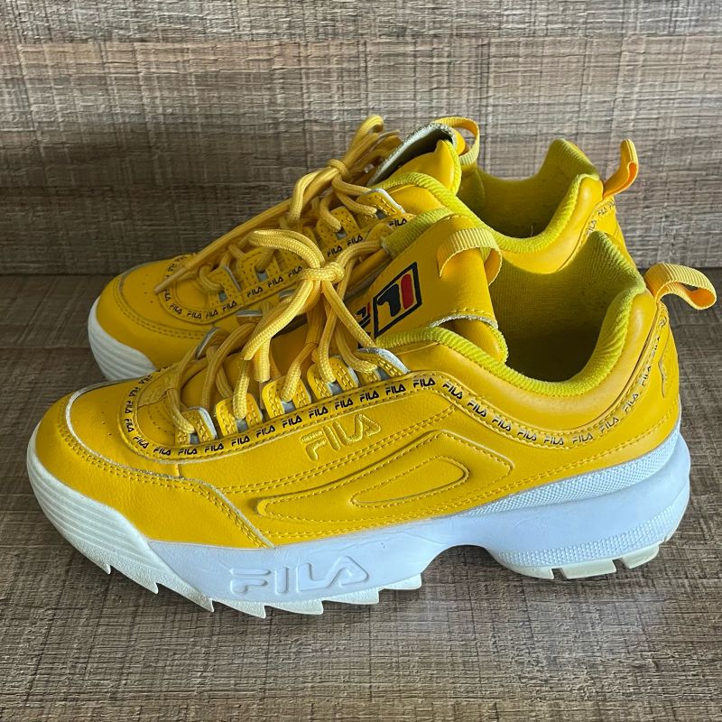 Tenis fila 2025 feminino amarelo