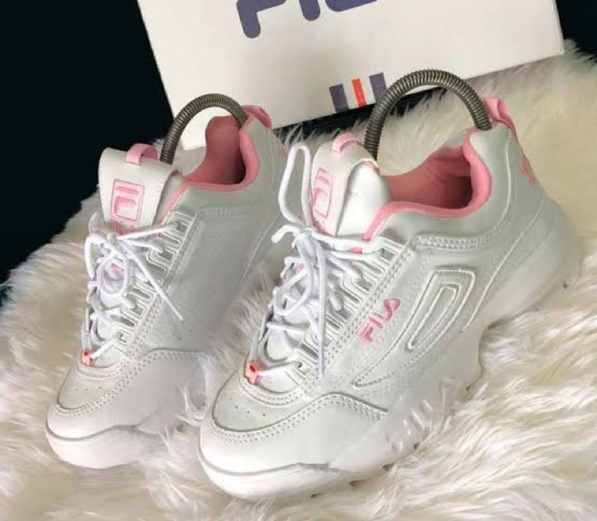 Championes discount fila rosados