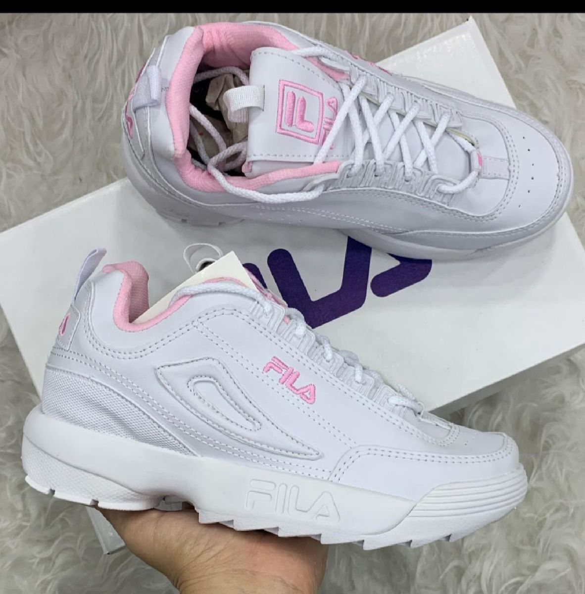 tenis fila disruptor colorido