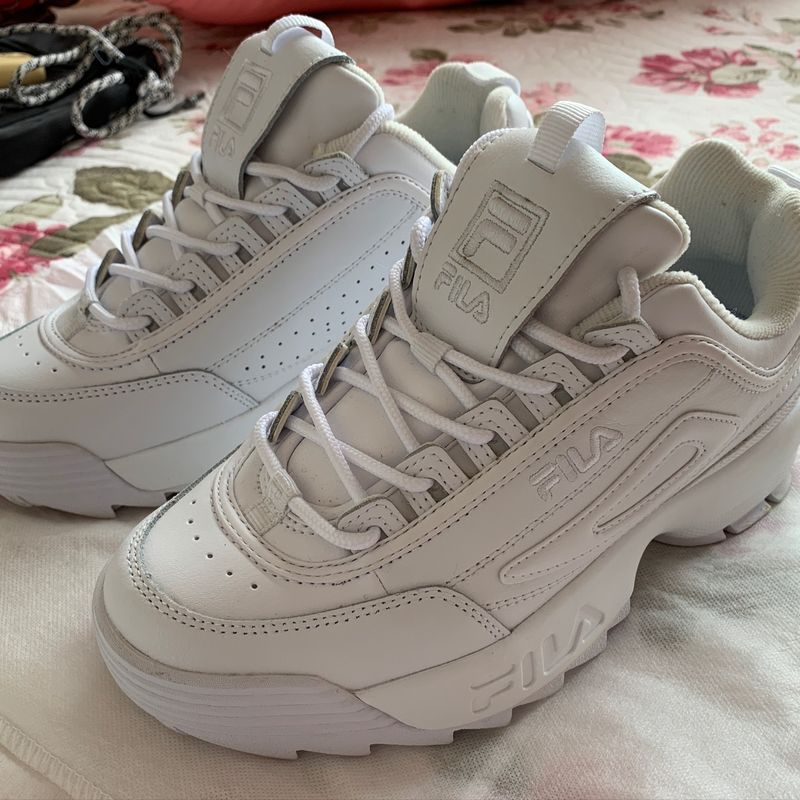 T nis Fila Disruptor Edi o Limitada All White T nis Feminino