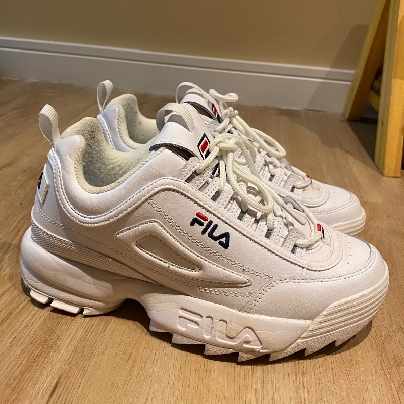 Tenis fila branco feminino best sale disruptor original