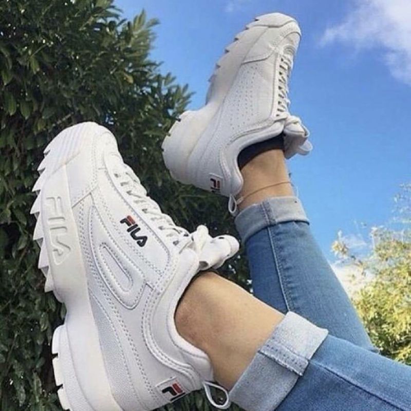 Tenis fila disruptor best sale feminino looks